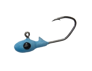 Bobby Garland Overbite Sickle Mo' Glo Jighead - 1/16 oz - Mo' Glo Ghost