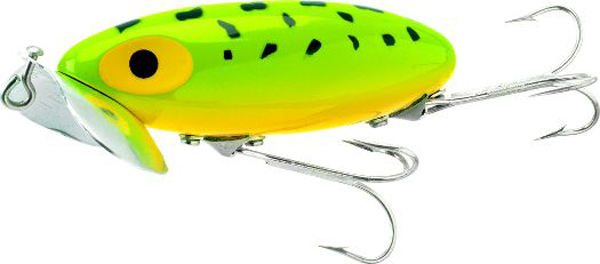Arbogast Original Jitterbug - Model 650 - Frog/Yellow Belly - 3'