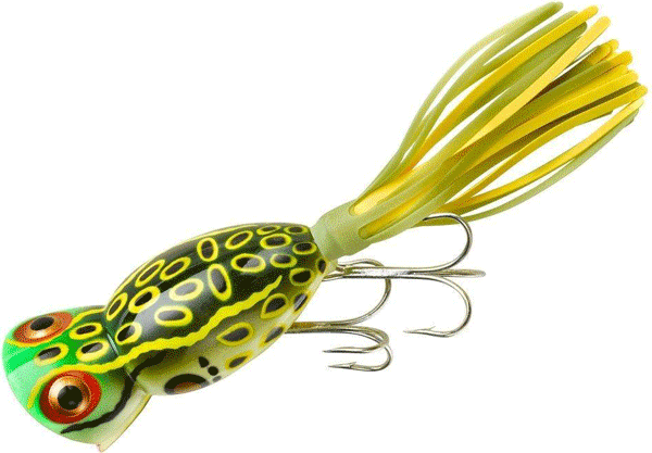 Arbogast Hula Popper - 5/8 oz - Cricket Frog