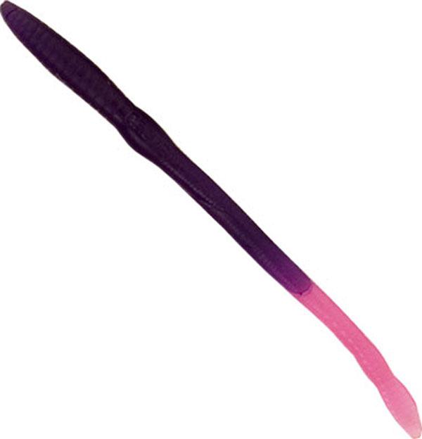 168-50-7 6 in. Scoundrel Worms, Grape with Pink Tail - Bag of 20