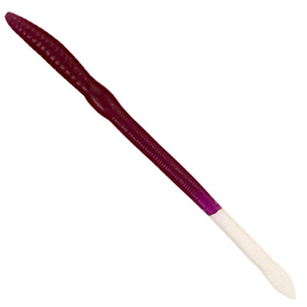 6 in. Scoundrel Worms, Purple & White - Bag of 20