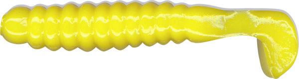 CSG14 1.5 in. Crappie Slider Grub - Yellow