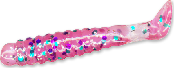 1.5 in. Crappie Slider Grub - Cotton Candy