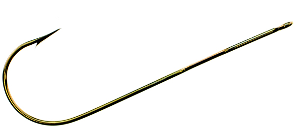 888BL-2 Aberdeen Fishing Hooks Size 2 in Gold - Pack of 50