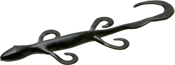 002-38 6 in. Lizard Bait in Black - Pack of 9