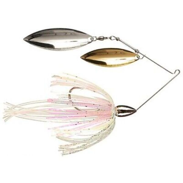 Nickel Frame Double Willow Spinnerbait Shiny Shad Fishing Lure