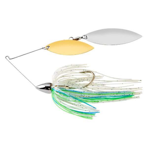 War Eagle Double Willow Spinnerbaits - 3/8 oz. - Nickel Frame - Blue Herring