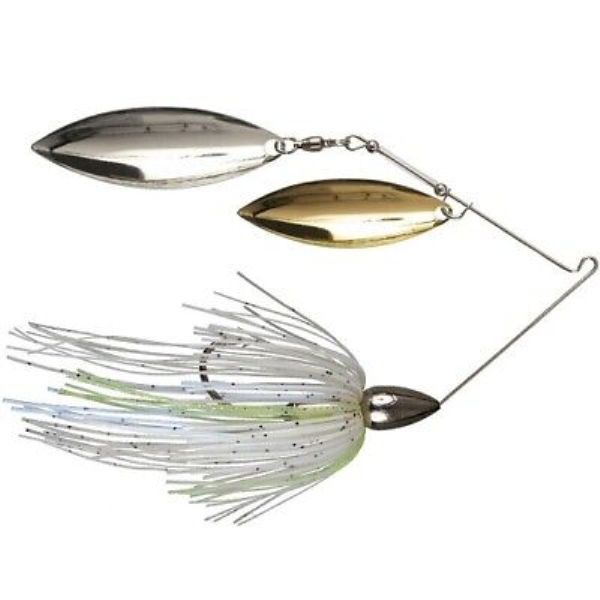 Nickel Frame Double Willow Spinnerbait Blue Pearl Shad Fishing Lure
