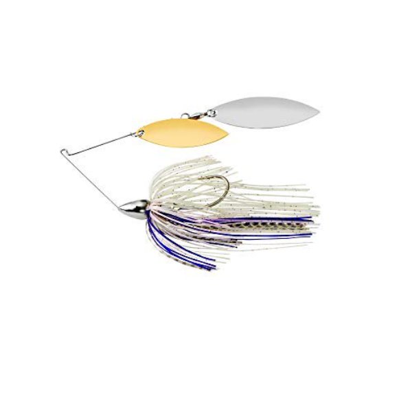 Nickel Frame Double Willow Spinnerbait Purple Shad Fishing Lure