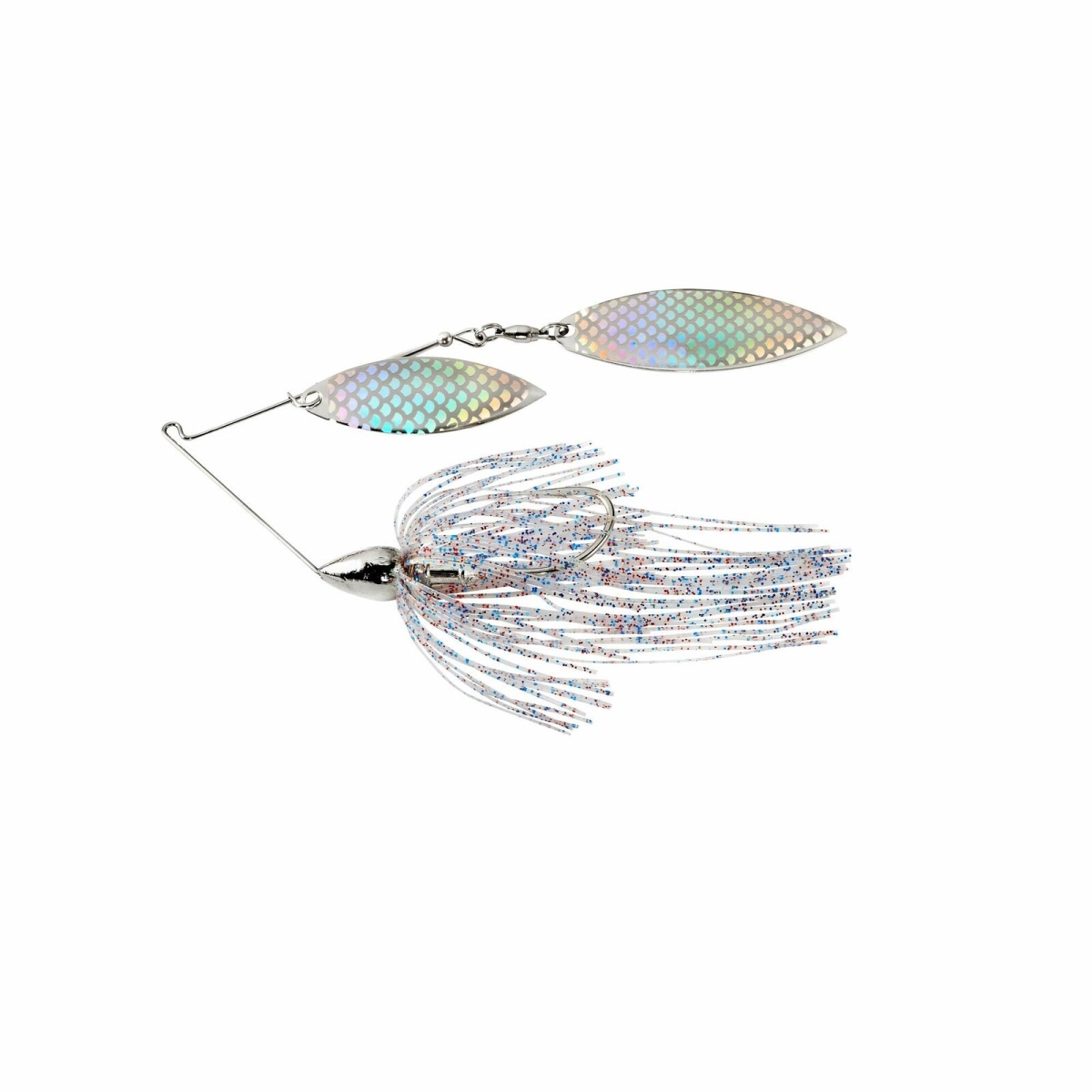 War Eagle Double Willow Spinnerbaits - 1/2 oz. - Nickel Frame - Firecracker