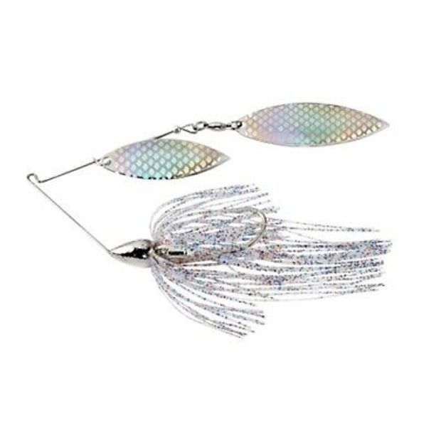 WE34NW07 Nickel Frame Double Willow Spinnerbait Firecracker Fishing Lure