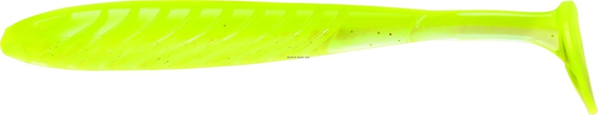 YPL4198 4 in. Pulse Chartreuse Clear Shad Fishing Lure - 8 Count
