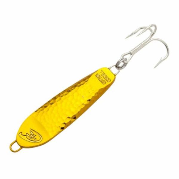 0.5 oz Gold Hammered Spoon Fishing Lure - Pack of 2