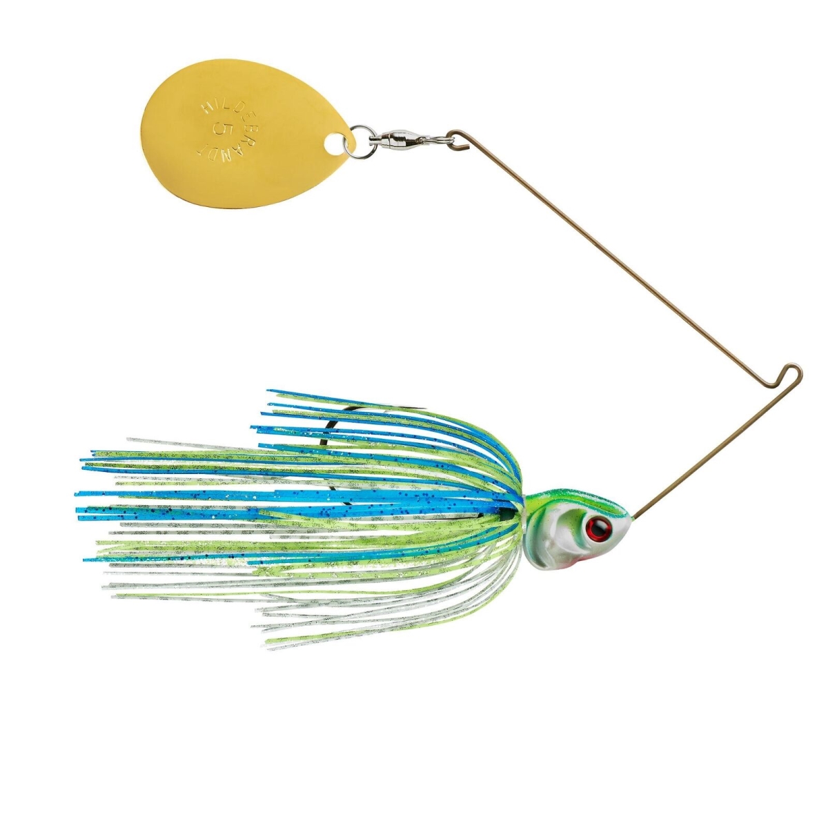 BYCVS12G5C730 0.5 oz No.5 Blue & White Chartreuse Head Gold Colorado Covert Fishing Line