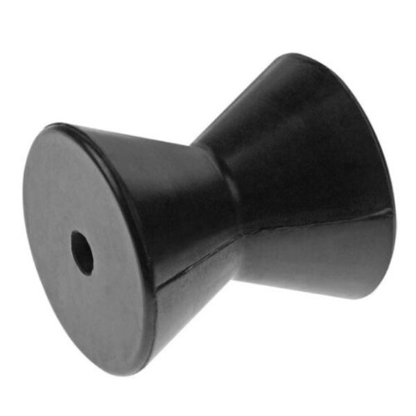Black Bow Roller Rubber - 3 x 0.5 in. - Durable Marine Accessory