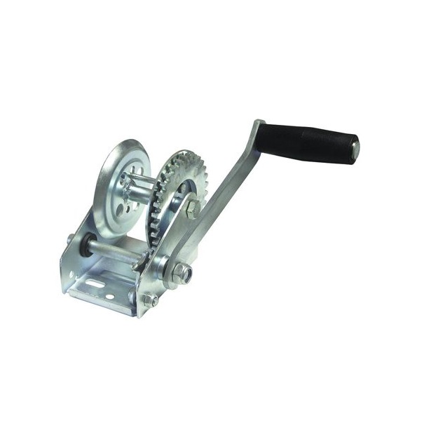 59916 600 lbs 1-Way Zinc Trailer Winch with 2 in. x 15 ft. Strap Hook