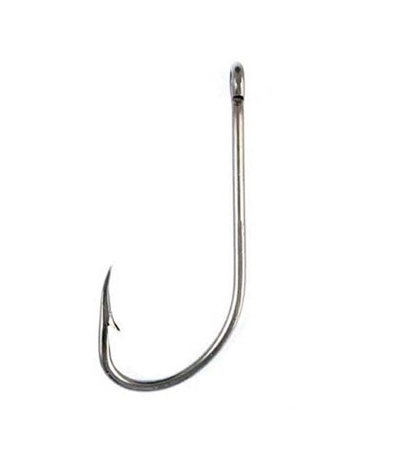 Picture of Eagle Claw 85-3-0 Nickel Plain Ring Shank Offset Hook - Pack of 100
