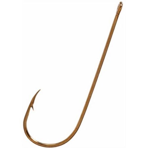 Bronze Light Wire Aberdeen Fishing Hook - Pack of 100
