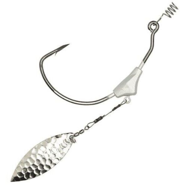 TK178738 038 oz Eagle Claw Swim Blade No3 Hammered Nickle Fishing Hook