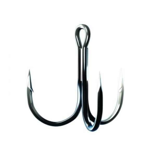 TK934P4 Trokar 3X Strong Round Bend Treble Fishing Hook  Pack of 6