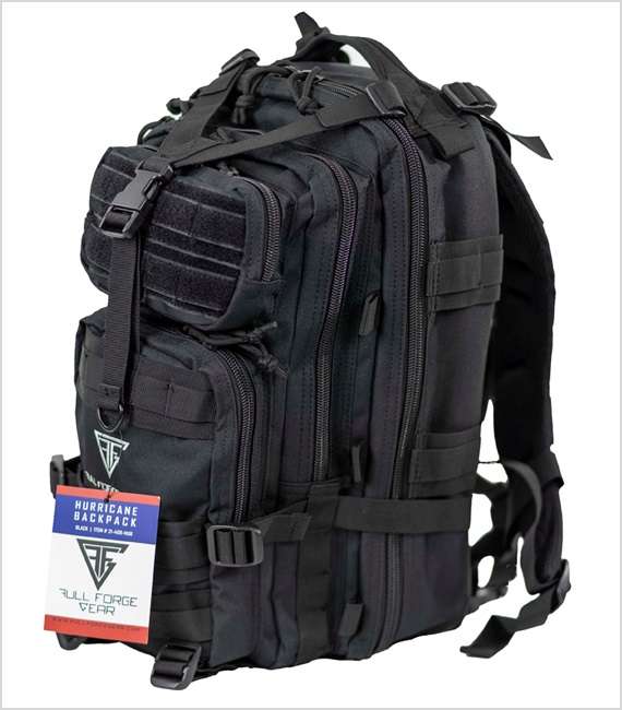 21-406-HUB Hurricane Tactical Backpack, Black