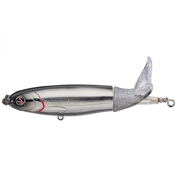 WPL130-44 Whopper Plopper 130 Bait Lures, 44 Chrome Black