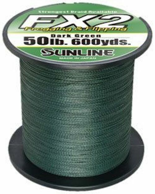 Picture of Sunline 63039864 50 lbs 600 Yards FX2 Braid Fishing Line&#44; Dark Green