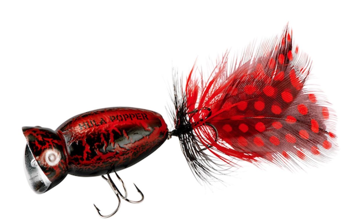 2 & 2 in. Black Death Hula Popper Fishing Lure
