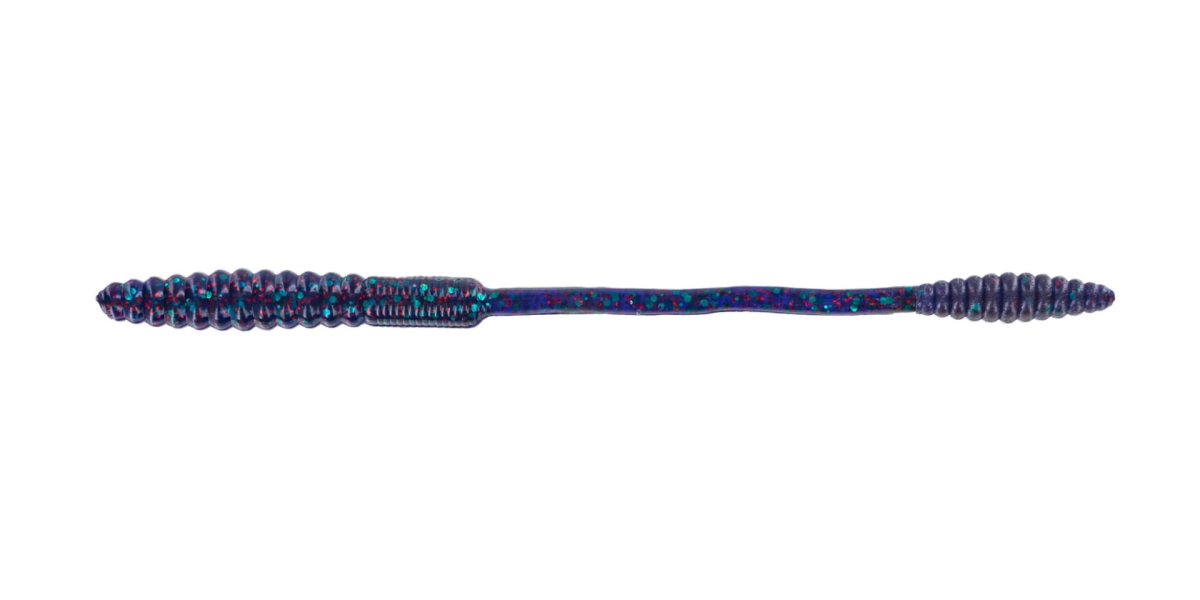 6 in. Junebug Red Squirrel Tail Worm Fishing Lure - Pack of 10