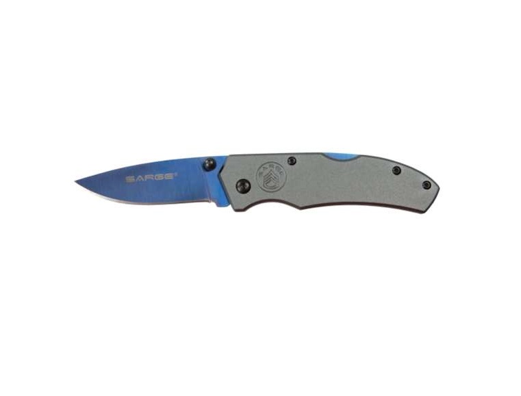 SK-301BL Blue Electro Lock Back Folder Knife