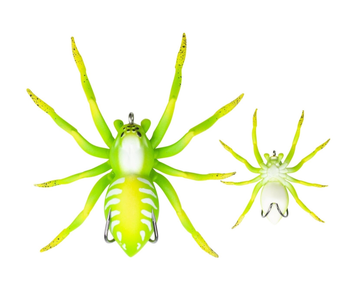 LSPIDER03 2.25 in. 0.5 oz Lunkerhunt Phantom Spider Leaf Lures, Green