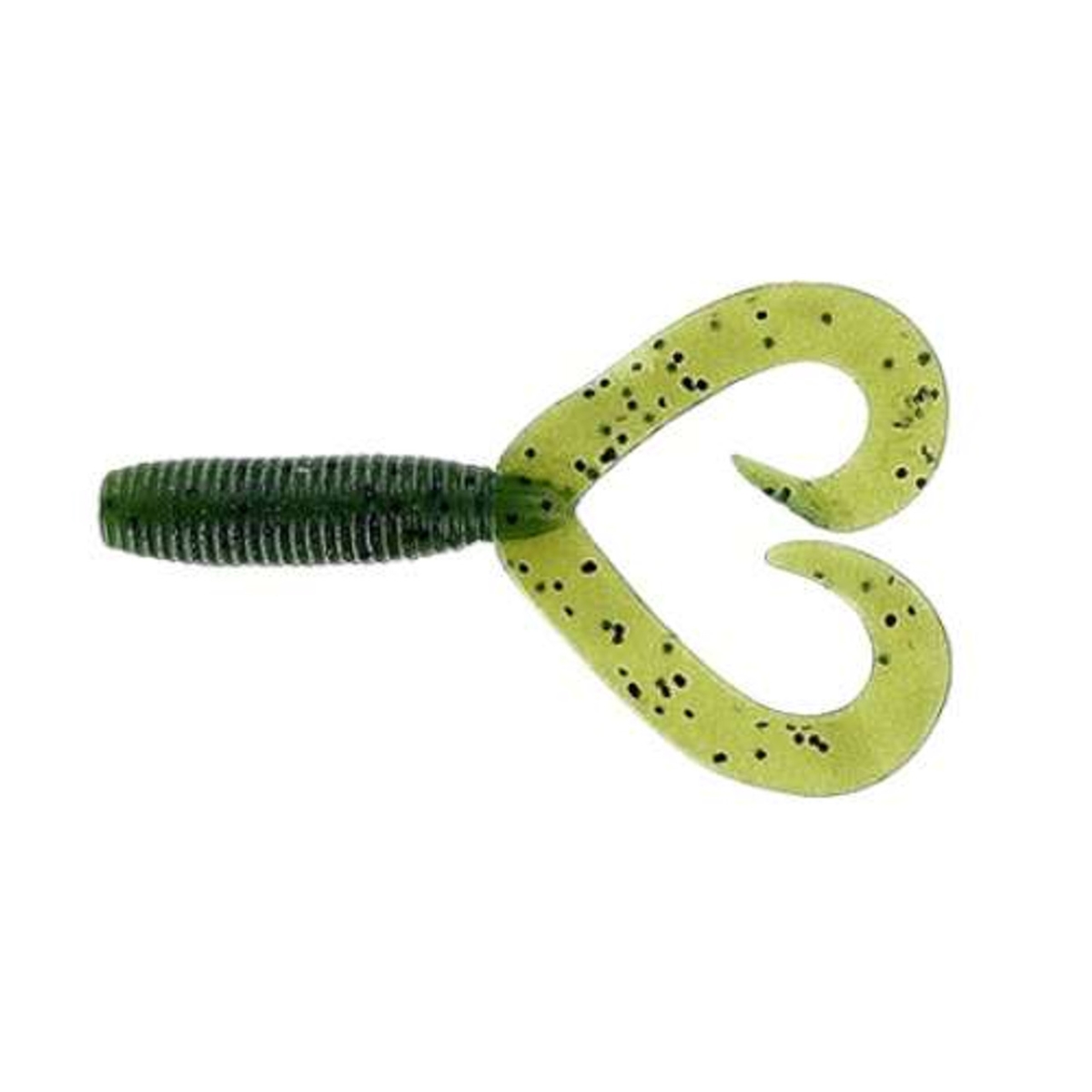 YAM-15-20-194 4 in. Double Tail Grub Lures, Watermelon with Large Black Flake - Pack of 20
