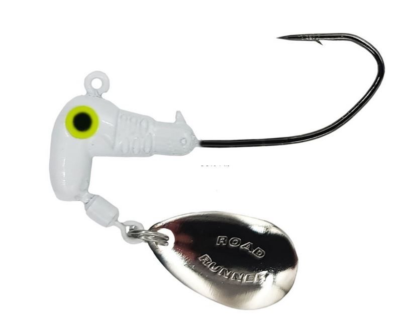 S143-004 0.125 oz Road Runner Sickle Hook Head 2-0 Hook, Black - Pack of 6