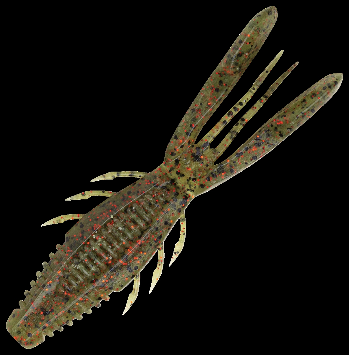 CCBRB4WMR Crushcity Bronco Bug 4 Lures, Watermelon & Red Flake