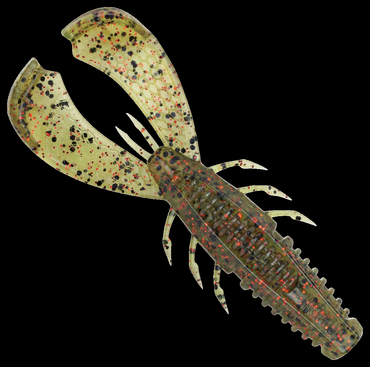 CCCLC35WMR Crushcity Cleanup Craw 3 Lures, Watermelon & Red Flake