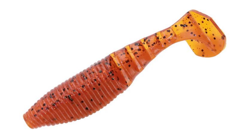 YAM134P059003 4 in. Paddle Tail Zako Lures, Fire Craw