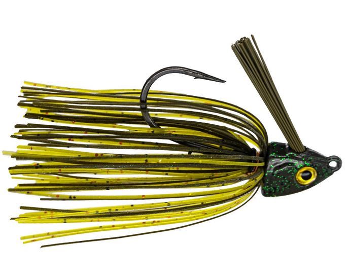 BBB-38DFL-PD 0.375 oz Real Deal Deflection Swim Jig, Perch Dinner