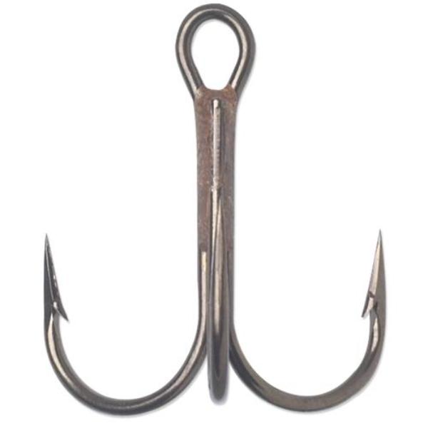 9649BZ6PP VMC Round Bend Treble Hook, Bronze - No.6