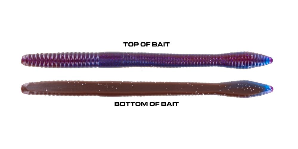 BBB-MAGFW6-23 Straight 6 Magnum Worm Lures, K Magic - Pack of 7