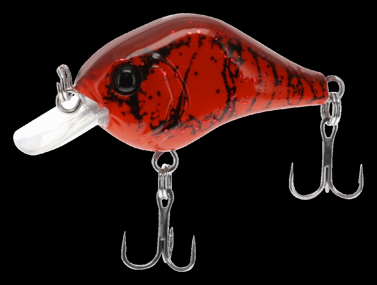 BLF-GN18-46RG Tiny Crank 0.125 oz Lures, Red Glitter Craw