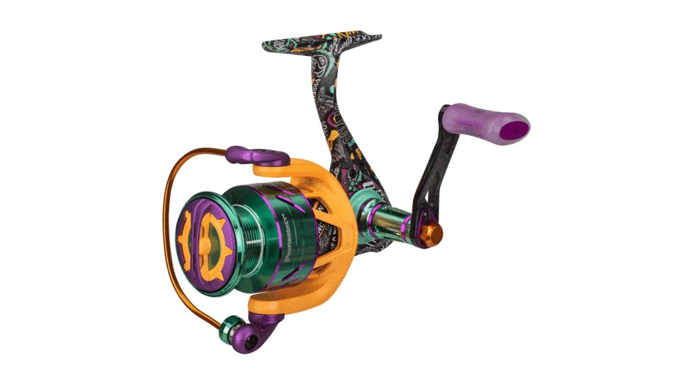 A13-3KKRZY3 A13 3000 Series Krazy 6.2 10BB Spinning Reel, Black & Graffiti