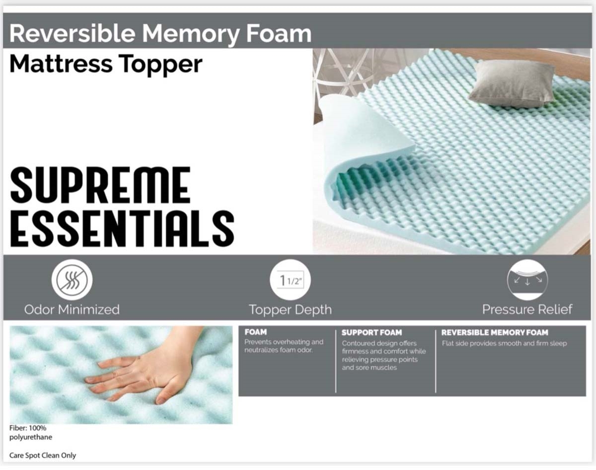 Foam-FUL 1.5' Memory Foam Mattress Topper: Plush Comfort for Enhanced Sleep Support