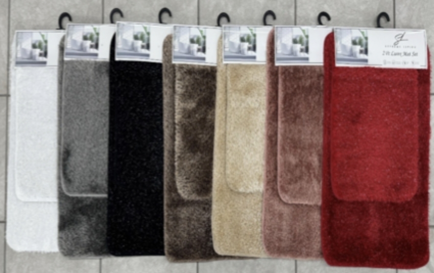 BM41572 2-Piece Bath Mat Set - Grey