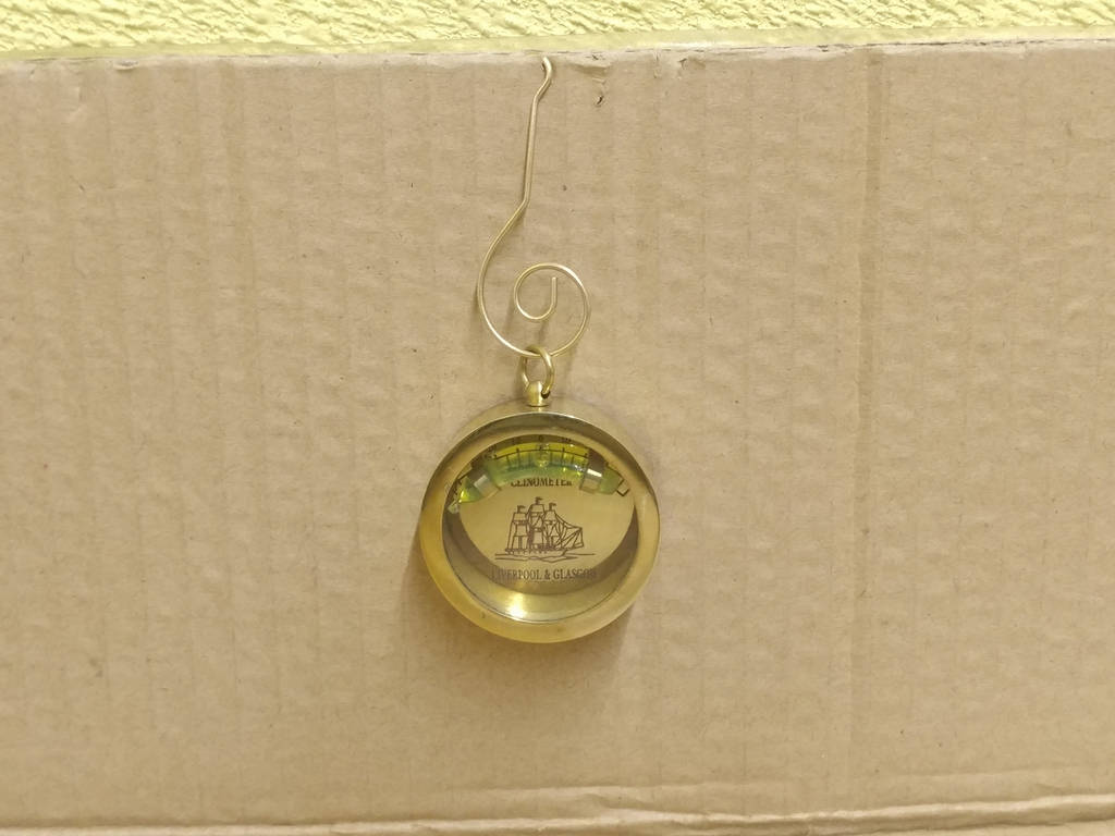 5 in. Solid Brass Clinometer Level Christmas Ornament
