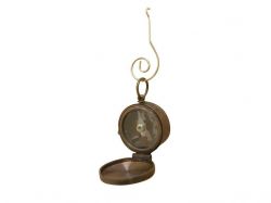 Picture of Handcrafted Model Ships K-302-x Compass with Lid Christmas Ornament&#44; Antique Copper - 4 in.