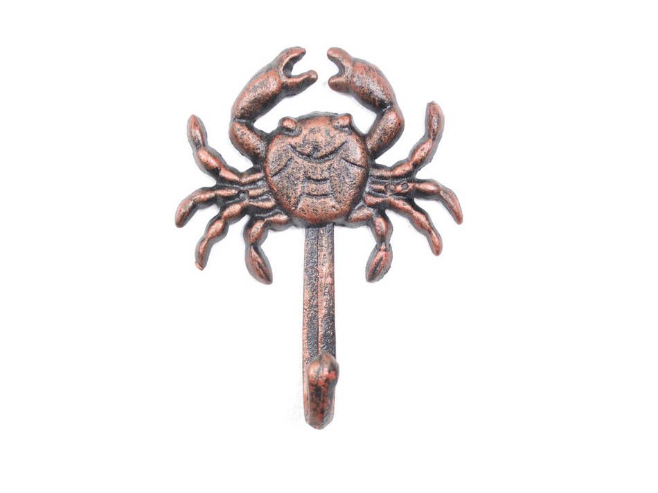 G-54-725-RC Rustic Copper Cast Iron Wall Mounted Crab Hook, 5 in.