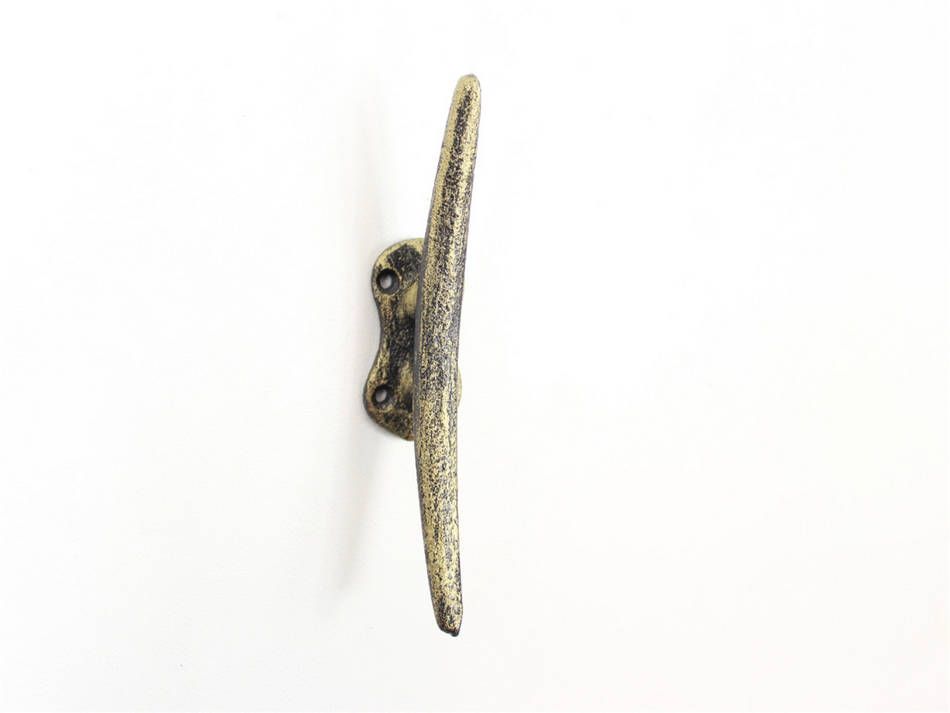 K-1461A-Gold Rustic Gold Cast Iron Cleat Wall Hook, 6 in.