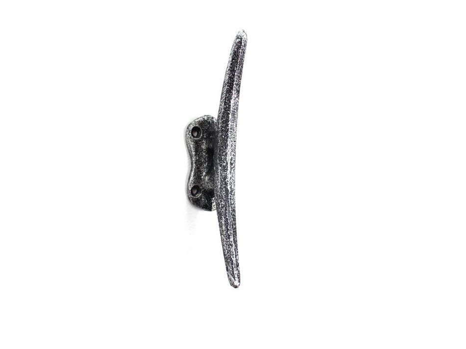 K-1461A-Silver Rustic Silver Cast Iron Cleat Wall Hook, 6 in.