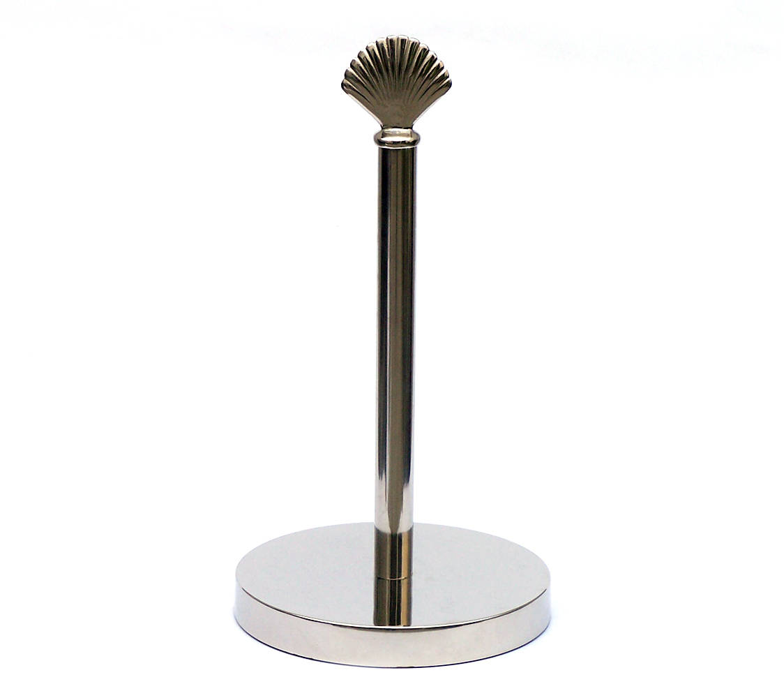 Picture of Handcrafted Model Ships SSPTH-6002-CH 7 x 7 x 16 in. Chrome Sea Shell Paper Towel Holder