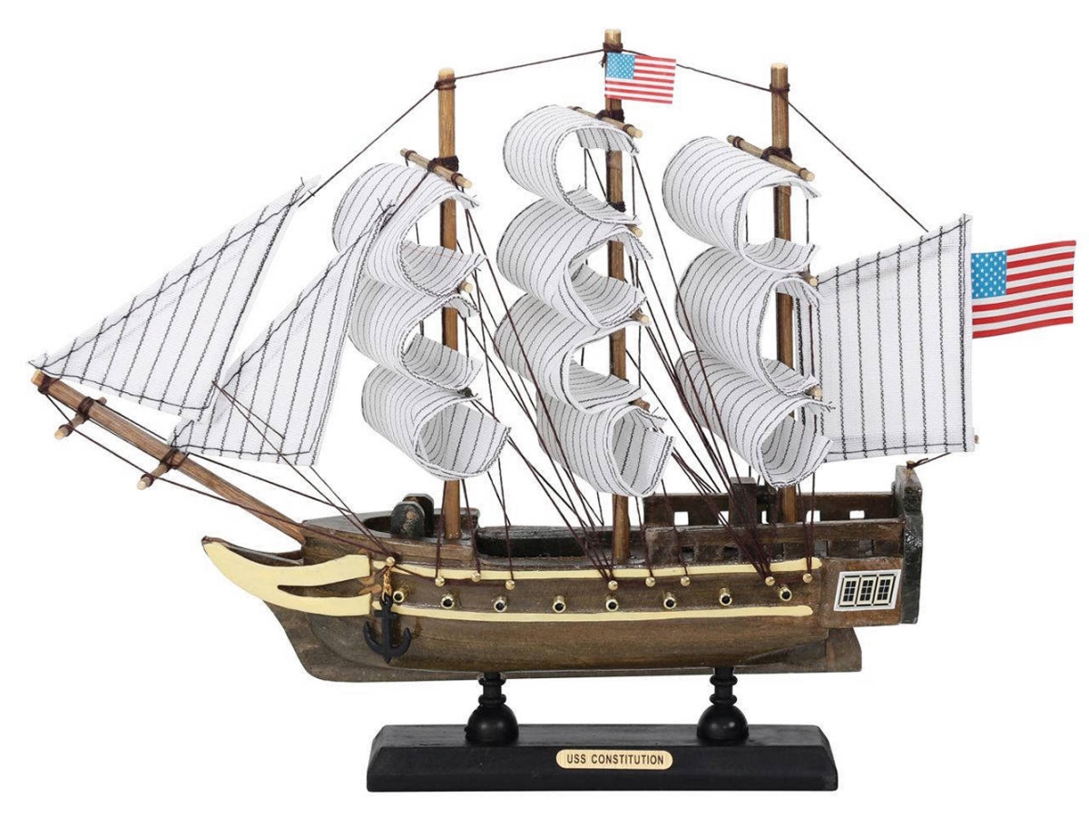 Picture of Handcrafted Model Ships B0805 9 x 2 x 12 in. Wooden USS Constitution Tall Ship Model